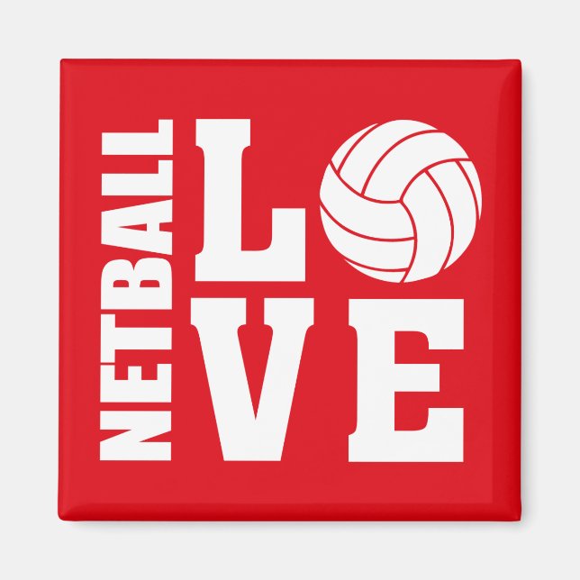 Imã Jogadores Netball, Amor Red Netball (Frente)