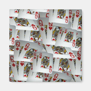 Imã Jogando Design de Filas de Poker,