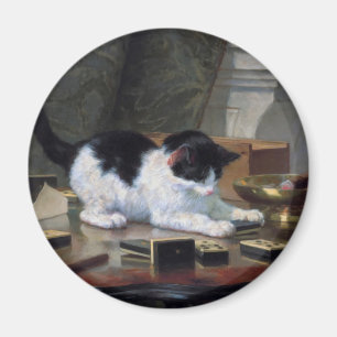 Imã Jogando o gatinho por Henriëtte Ronner-Knip
