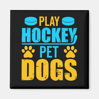 Imã Jogar Cachorros de Pet de Hockey