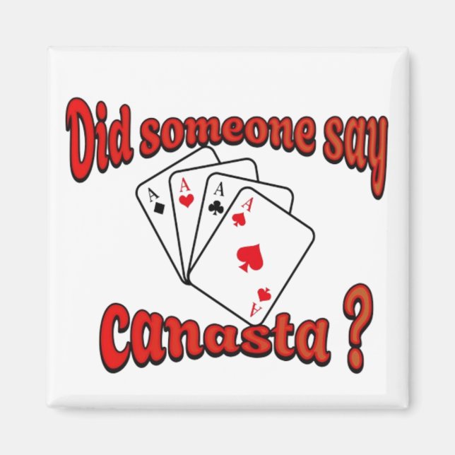Imã Jogar cartas Canastra (Frente)