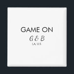 Imã Jogo ativado adicionar nome do casal festa de casa<br><div class="desc">design</div>