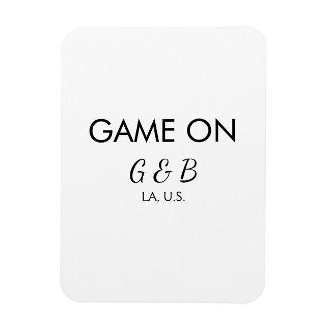 Ímã Jogo ativado adicionar nome do casal local da fest (Vertical)