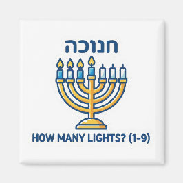 Imã Jogo de Contagem da Menorá de Hanukkah - Matemátic
