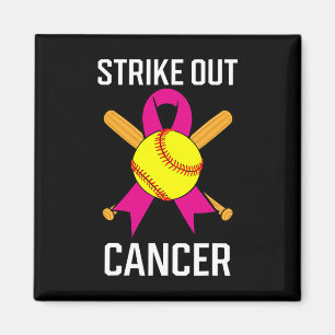 Imã Jogo de Fita Cor-de-Fita Rosa de Bola de Softball