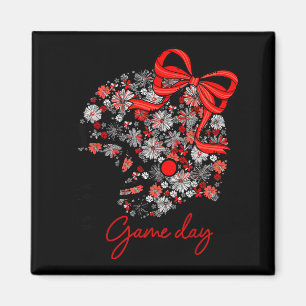 Imã Jogo de Futebol Floral Dia de Jogo Garota Equipe S