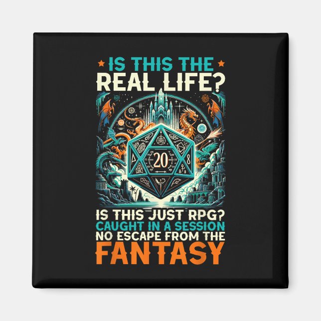 Imã Jogo de Interpretação de Papéis Rpg Mestre D20 Mes (Frente)