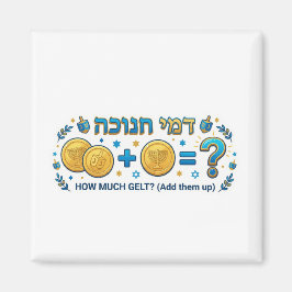 Imã Jogo de Matemática com Gelt de Hanukkah - Adição E