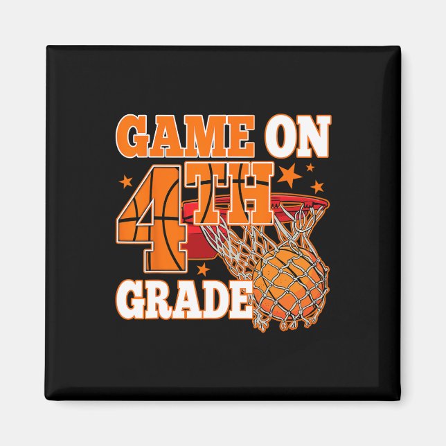 Imã Jogo De Meninos No 4º Ano De Basquete De Volta À E (Frente)