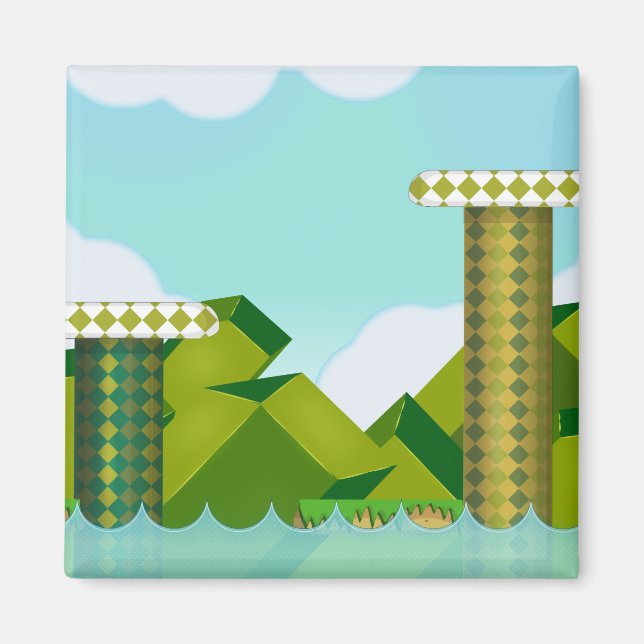 Imã Jogo de Plataforma Retro (Frente)