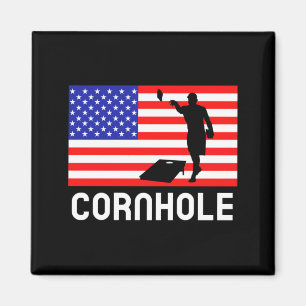 Imã Jogo de Tabuleiro Cornhole Homens Mulheres Bandeir