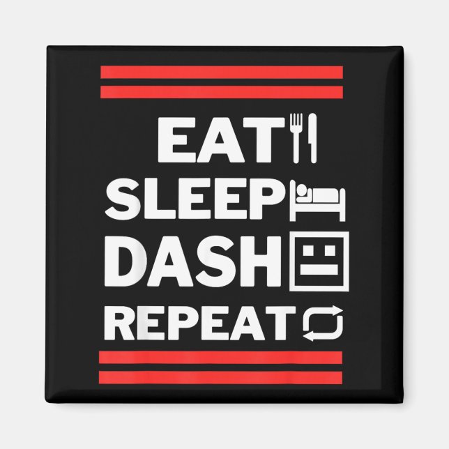 Imã Jogo de Vídeo Comer Dormir Dash Repetir (Frente)