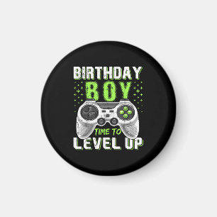 Imã Jogo de Vídeo do Birthday Boy Level Up