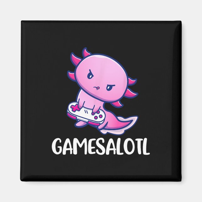 Imã Jogo de vídeo Gamesalotl Axolotl (Frente)