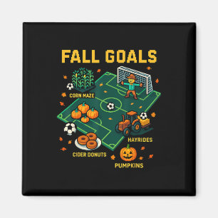 Imã Jogo de Vídeo Pixel de Outono de Futebol para Cria