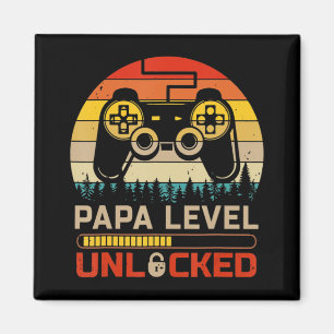 Imã Jogo de Vídeo Retro Vintage Gamer de Nível Papa De