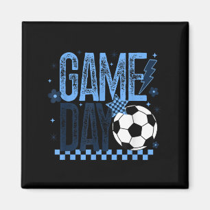 Imã Jogo Dia de Futebol Estação Retroativa Azul Verifi