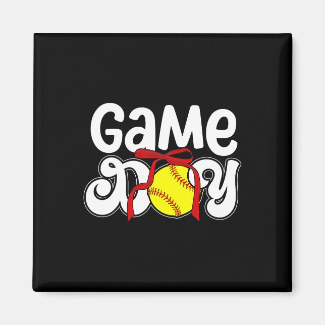 Imã Jogo do Dia Preppy Softll Jogo do Dia Softll  (Frente)