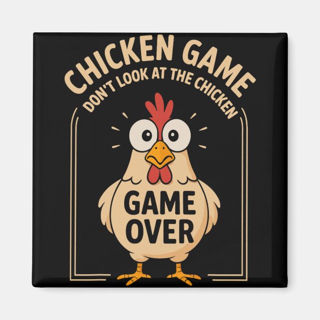 Imã Jogo do Frango Não Olhe para o Frango Jogo Termina (Frente)