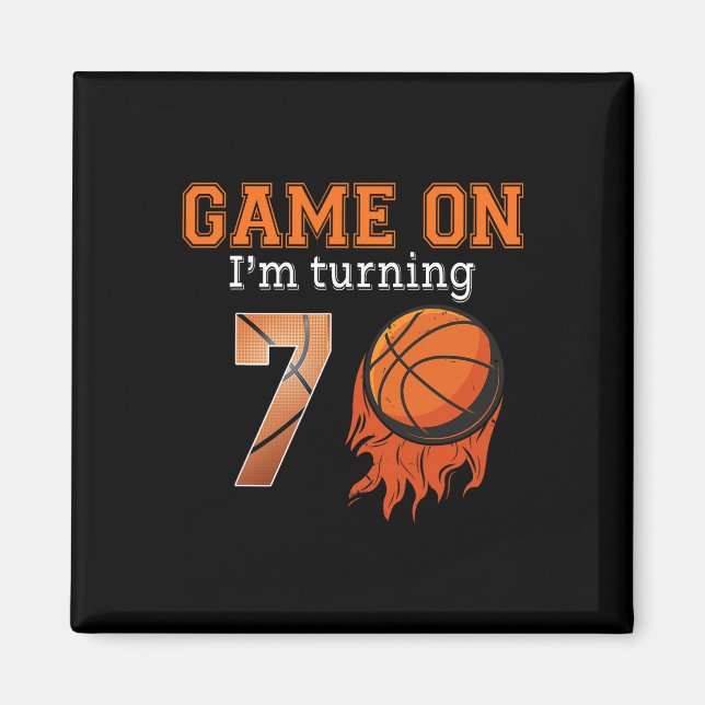 Imã Jogo Estou Virando 7 Garoto de Aniversário 7 de Ba (Frente)