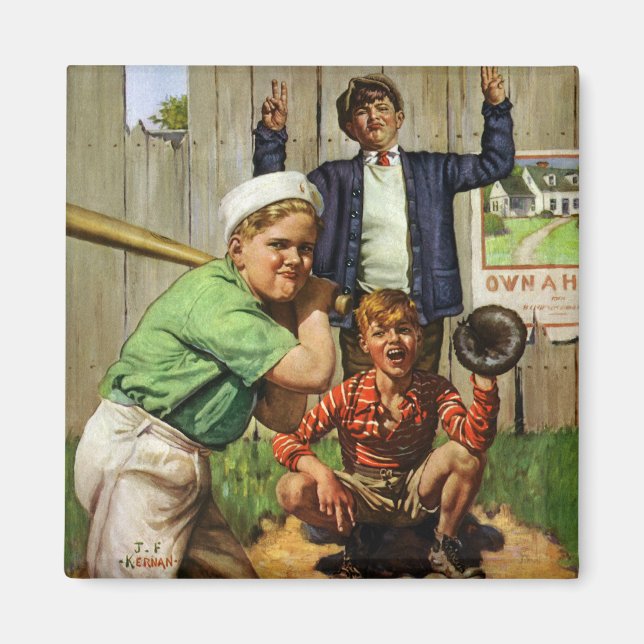 Imã Jogo Jogador de Baseball Esportivo para Crianças V (Frente)