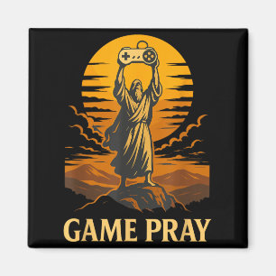 Imã Jogo Reze Jesus Gamer Engraçado Meme Jogo Retro Ví