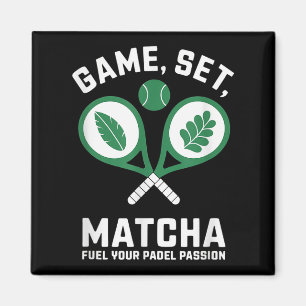 Imã Jogo, Set, Matcha Design - Entusiasta do Padel Mot