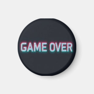 Imã Jogo sobre Sinal de Neon Design de Arcade Retorn