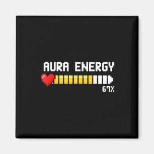 Imã Jogos 67 Aura Energia 67 Porcento Meme Gamer Retro