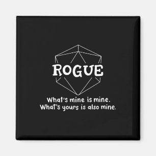 Imã Jogos de RPG Personagem Engraçado Rogue Piada