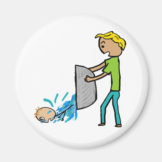 Imã Jogue Fora Bebê Com Água Banheira (Frente)