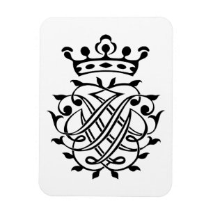 Ímã Johann Sebastian Bach Seal Crest Monograma Insigni