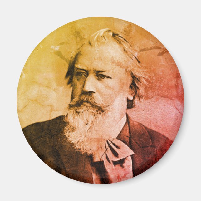 Imã Johannes Brahms (1889) Magnet (Frente)