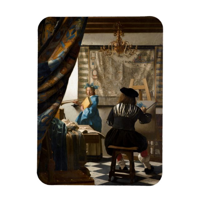 Ímã Johannes Vermeer - A Alegoria da Pintura (Vertical)