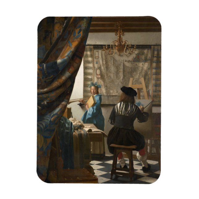 Ímã Johannes Vermeer, A Arte Da Pintura (Vertical)