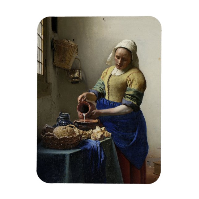 Ímã Johannes Vermeer "A Milkmaid" (Vertical)