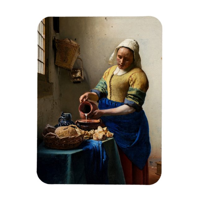 Ímã Johannes Vermeer - A Milkmaid (Vertical)