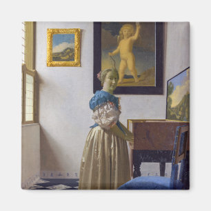 Imã Johannes Vermeer - Dama de pé em uma Virgínia
