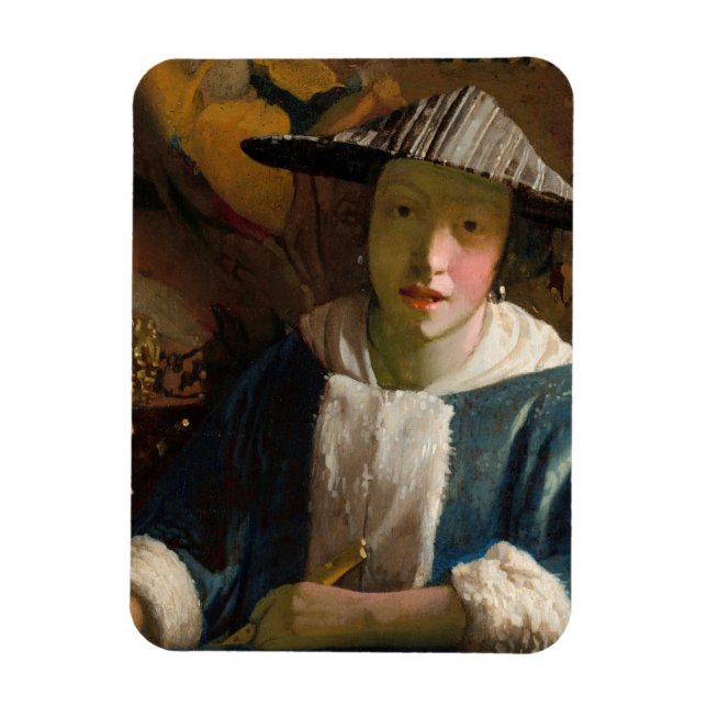 Ímã Johannes Vermeer - Garota com flauta (Vertical)