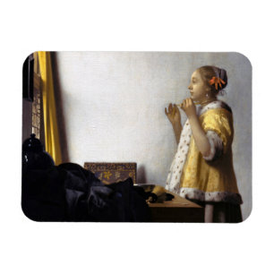 Ímã Johannes Vermeer - Jovem Mulher com Colar Pérola