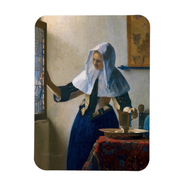 Ímã Johannes Vermeer - Mulher com Pitcher de Água (Vertical)