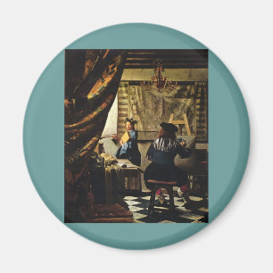 Imã Johannes Vermeer's A Arte da Pintura por volta de
