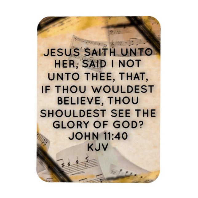 Ímã John 11:40 KJV Bíblia Verse (Vertical)