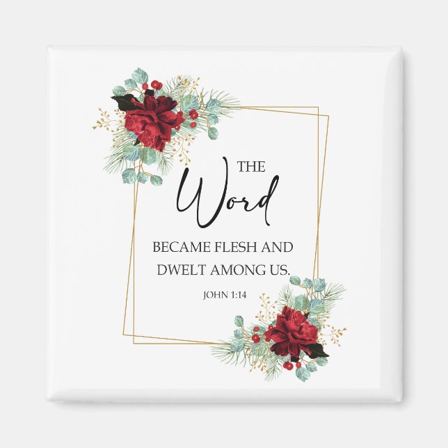 Imã John 1 14 Bible verse (Frente)