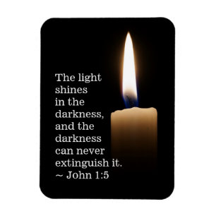 Ímã John 1:5 A luz brilha na escuridão