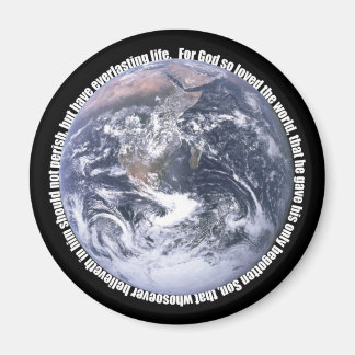 Imã John 3:16-Earth Christian Magnet
