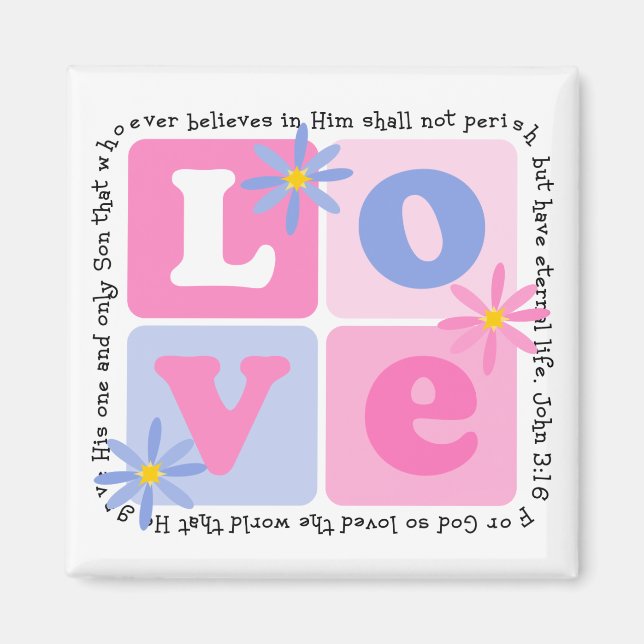 Imã John 3:16 Magnet (Frente)
