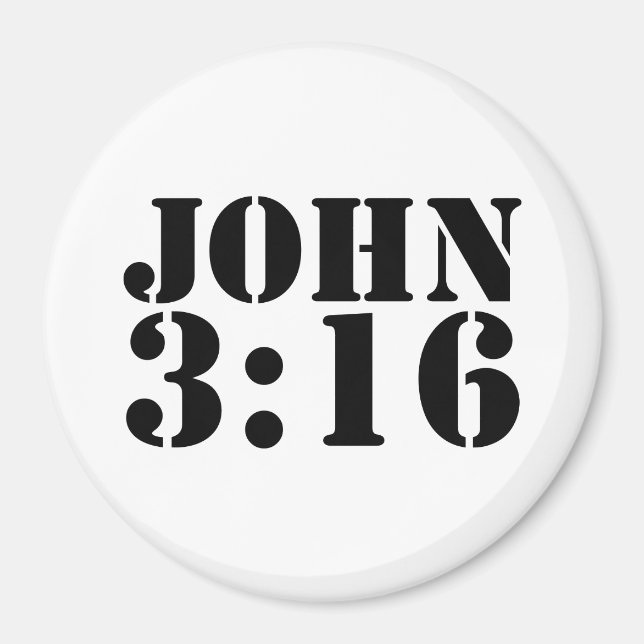 Imã JOHN 3:16 Magnet for fridge or car  (Frente)