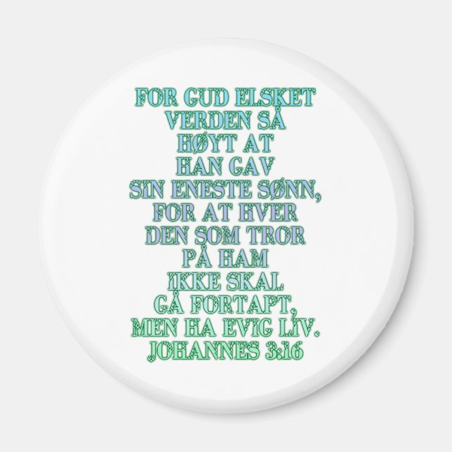 Imã John 3:16 Norueguês (Frente)