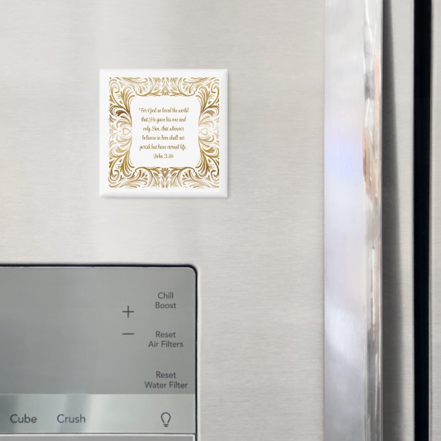 Imã John 3:16 Para Deus Tão Amado | Natal elegante (In Situ (Fridge))
